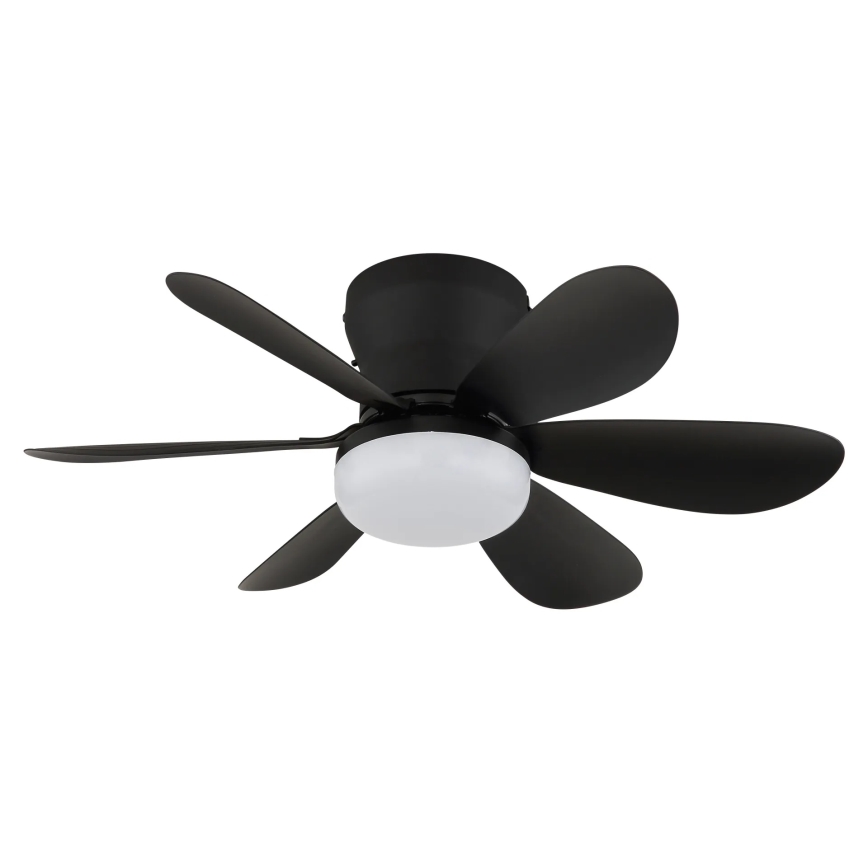 Globo - zatemljiv LED stropni ventilator LED/5W/230V 2700-6500K črna + daljinski upravljalnik