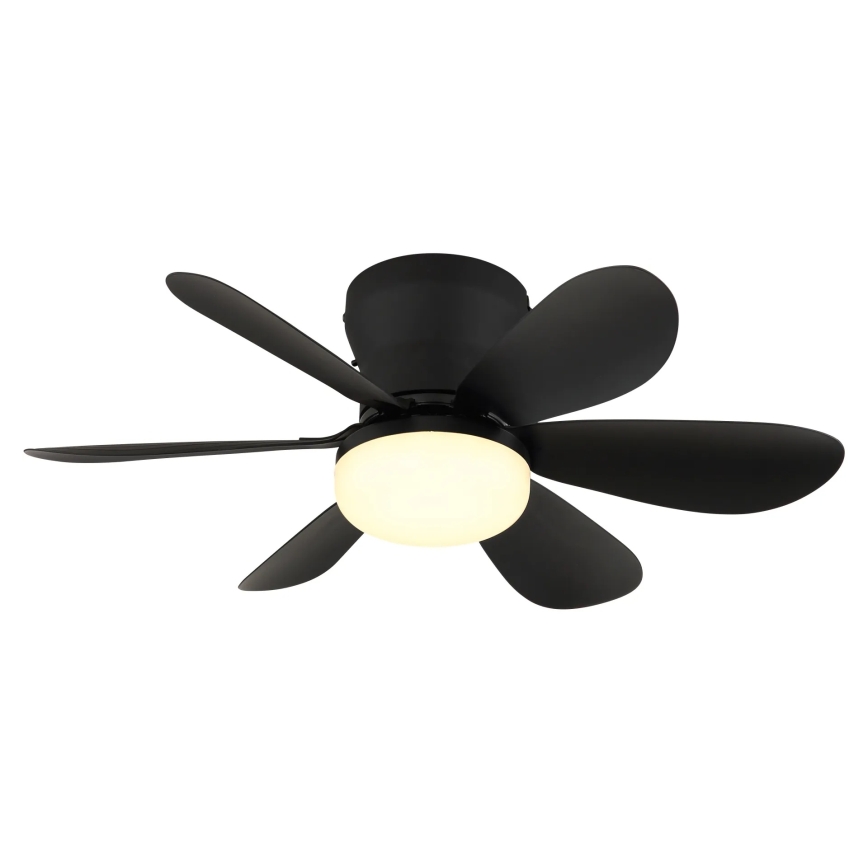 Globo - zatemljiv LED stropni ventilator LED/5W/230V 2700-6500K črna + daljinski upravljalnik