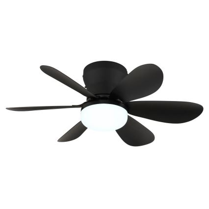 Globo - zatemljiv LED stropni ventilator LED/5W/230V 2700-6500K črna + daljinski upravljalnik
