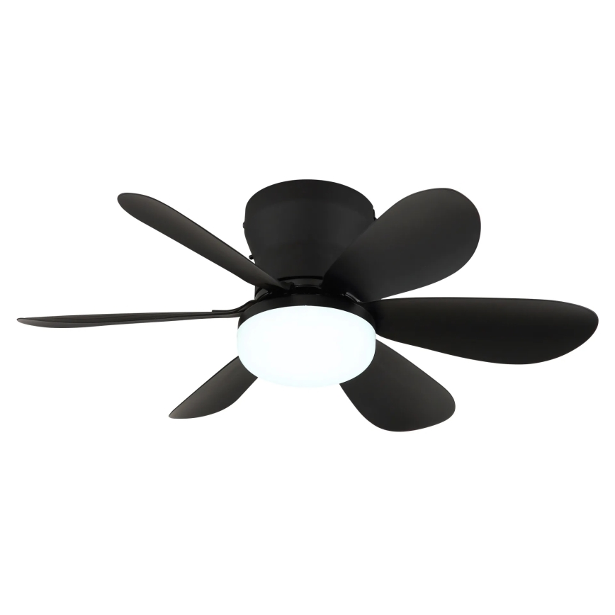 Globo - zatemljiv LED stropni ventilator LED/5W/230V 2700-6500K črna + daljinski upravljalnik