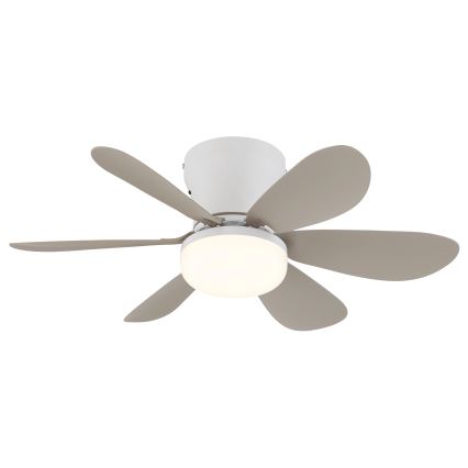 Globo - LED zatemnljiv stropni ventilator LED/5W/230V 2700-6500K bež + daljinski upravljalnik