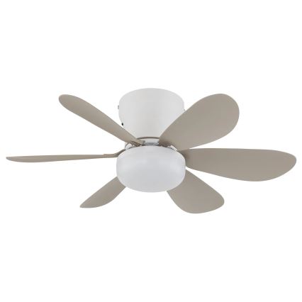 Globo - LED zatemnljiv stropni ventilator LED/5W/230V 2700-6500K bež + daljinski upravljalnik