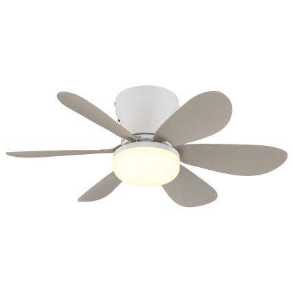 Globo - LED zatemnljiv stropni ventilator LED/5W/230V 2700-6500K bež + daljinski upravljalnik