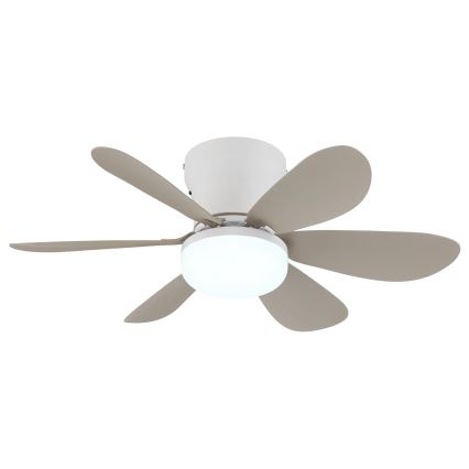 Globo - LED zatemnljiv stropni ventilator LED/5W/230V 2700-6500K bež + daljinski upravljalnik