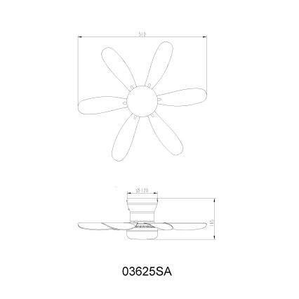 Globo - LED zatemnljiv stropni ventilator LED/5W/230V 2700-6500K bež + daljinski upravljalnik