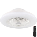 Globo 03628 - LED Zatemnitvena stropna svetilka z ventilatorjem LED/30W/230V + Daljinski upravljalnik