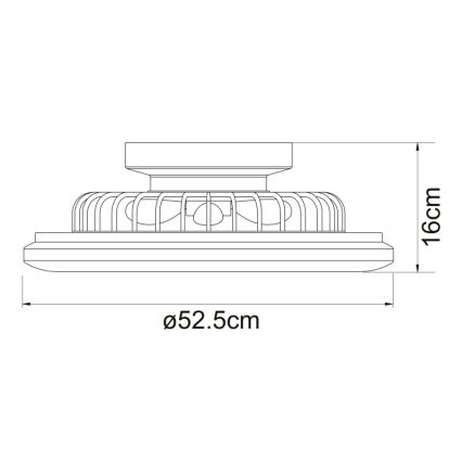 Globo 03628B - LED Zatemnitvena stropna svetilka z ventilatorjem LED/30W/230V + Daljinski upravljalnik