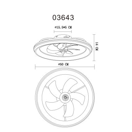 Globo - LED Zatemnitveni stropni ventilator LED/40W/230V 3000-6500K + Daljinski upravljalnik