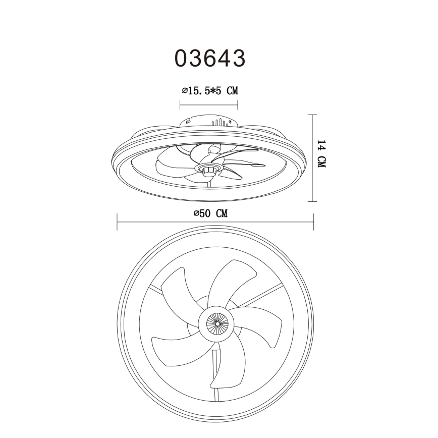 Globo - LED Zatemnitveni stropni ventilator LED/40W/230V 3000-6500K + Daljinski upravljalnik