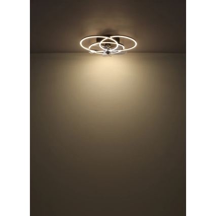 Globo - LED stropni ventilator z možnostjo zatemnitve LED/40W/230V 3000-6500K črn + daljinski upravljalnik