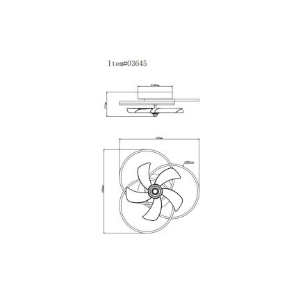 Globo - LED stropni ventilator z možnostjo zatemnitve LED/40W/230V 3000-6500K črn + daljinski upravljalnik