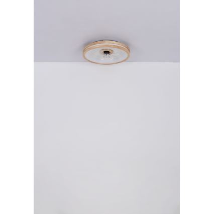 Globo - LED Zatemnitvena stropna svetilka z ventilatorjem LED/30W/230V 2700-6500K rjava + Daljinski upravljalnik