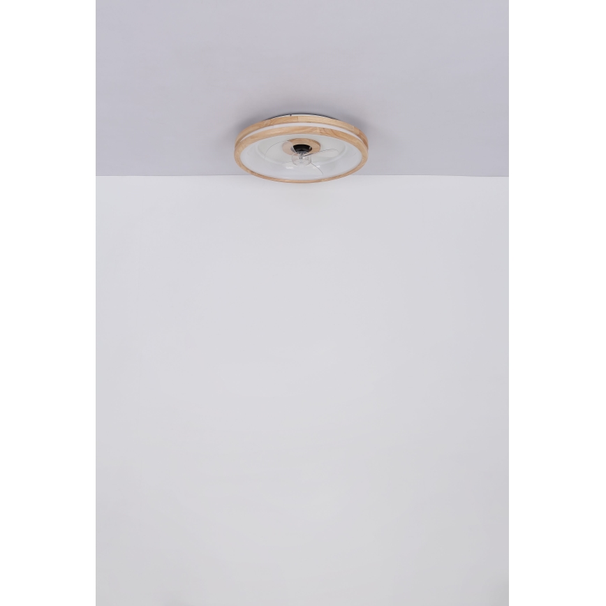 Globo - LED Zatemnitvena stropna svetilka z ventilatorjem LED/30W/230V 2700-6500K rjava + Daljinski upravljalnik