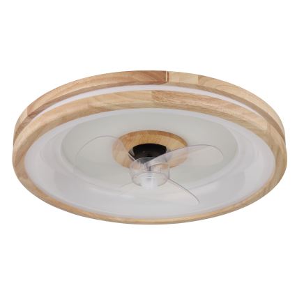 Globo - LED Zatemnitvena stropna svetilka z ventilatorjem LED/30W/230V 2700-6500K rjava + Daljinski upravljalnik