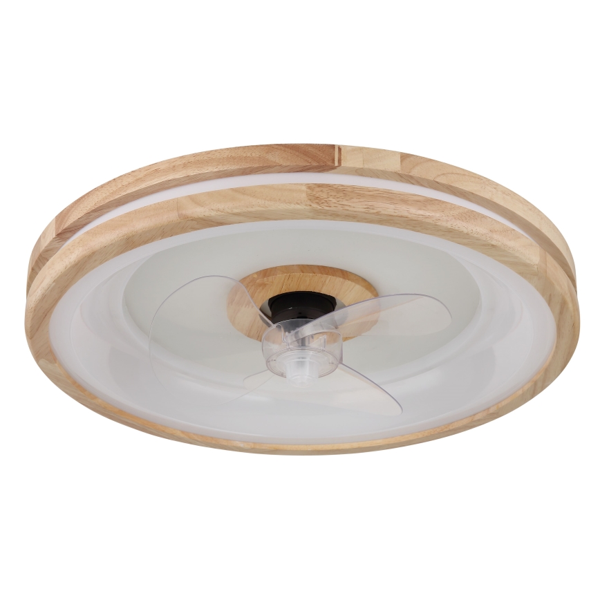 Globo - LED Zatemnitvena stropna svetilka z ventilatorjem LED/30W/230V 2700-6500K rjava + Daljinski upravljalnik