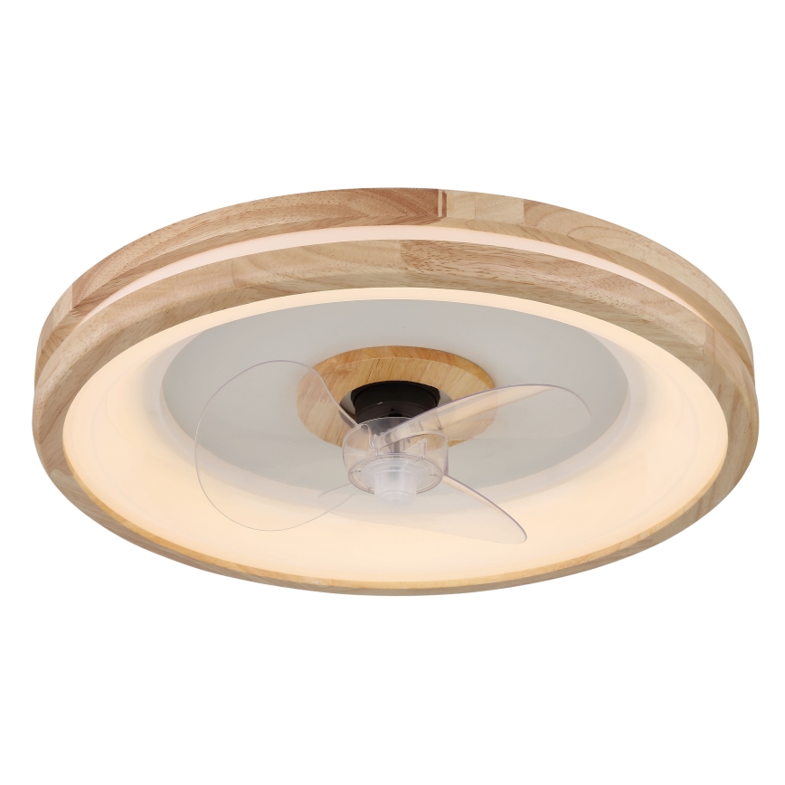 Globo - LED Zatemnitvena stropna svetilka z ventilatorjem LED/30W/230V 2700-6500K rjava + Daljinski upravljalnik