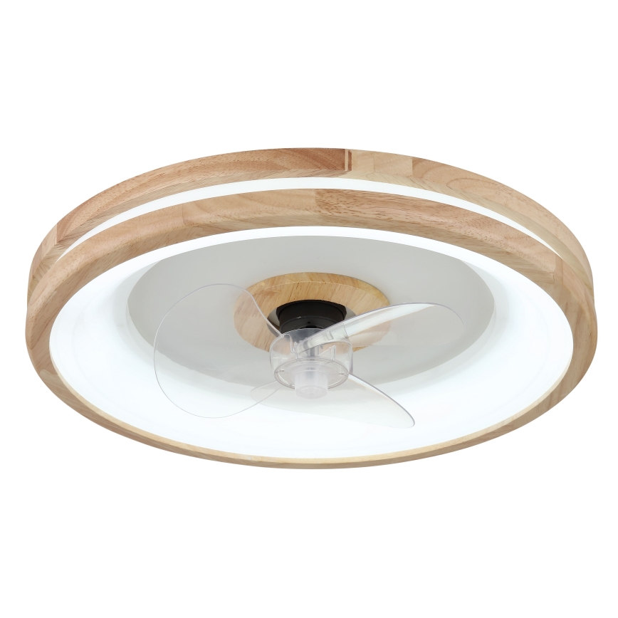 Globo - LED Zatemnitvena stropna svetilka z ventilatorjem LED/30W/230V 2700-6500K rjava + Daljinski upravljalnik
