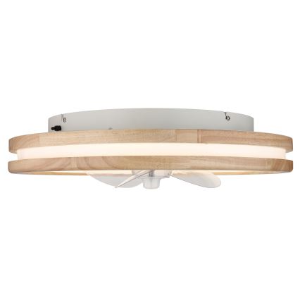Globo - LED Zatemnitvena stropna svetilka z ventilatorjem LED/30W/230V 2700-6500K rjava + Daljinski upravljalnik
