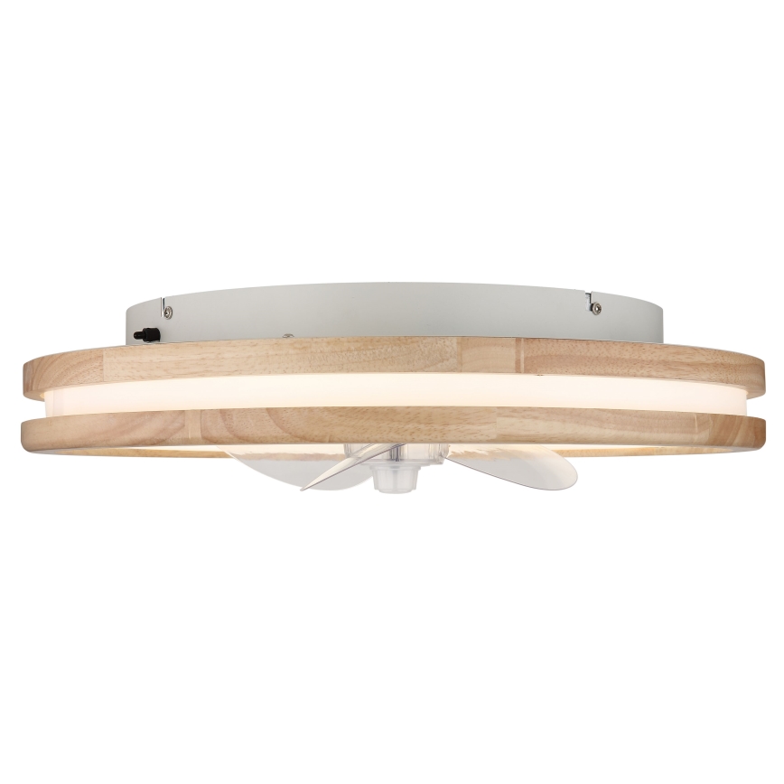 Globo - LED Zatemnitvena stropna svetilka z ventilatorjem LED/30W/230V 2700-6500K rjava + Daljinski upravljalnik
