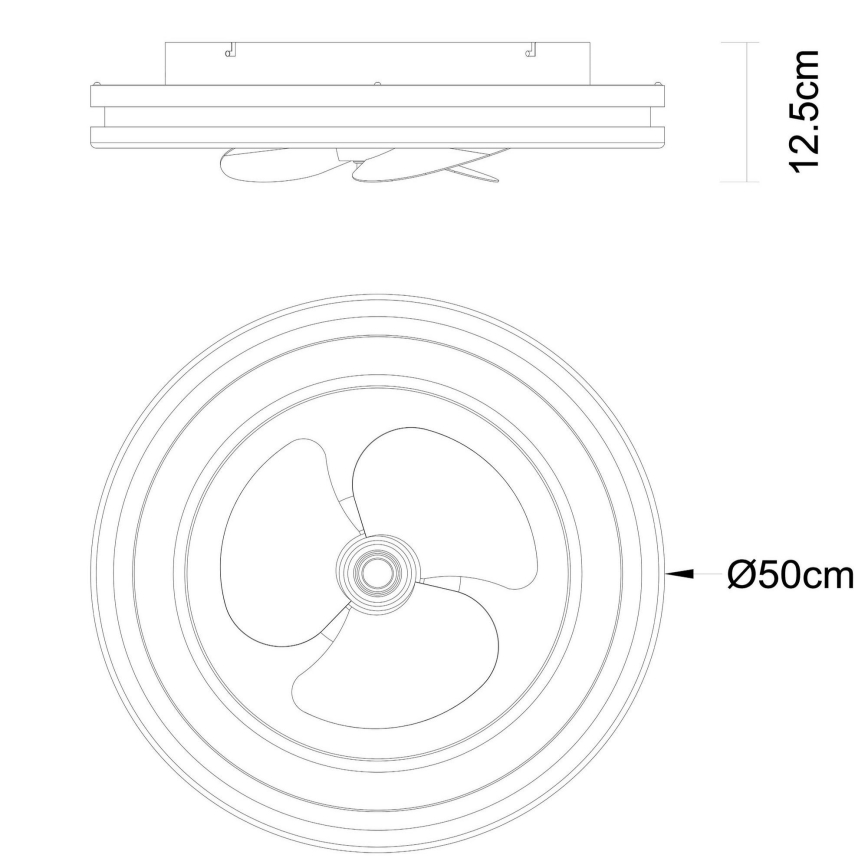 Globo - LED Zatemnitvena stropna svetilka z ventilatorjem LED/30W/230V 2700-6500K rjava + Daljinski upravljalnik