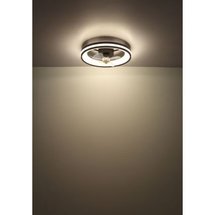 Globo - LED Zatemnitvena stropna svetilka z ventilatorjem LED/30W/230V 2700-6500K črna + Daljinski upravljalnik