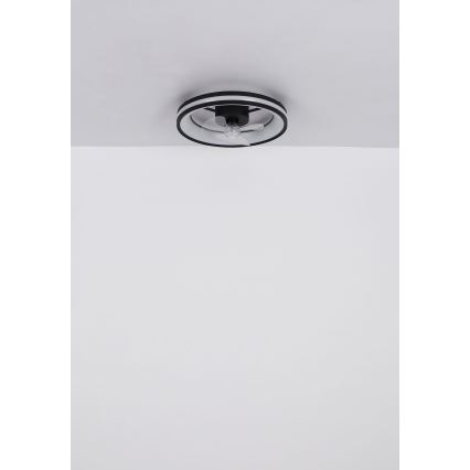 Globo - LED Zatemnitvena stropna svetilka z ventilatorjem LED/30W/230V 2700-6500K črna + Daljinski upravljalnik
