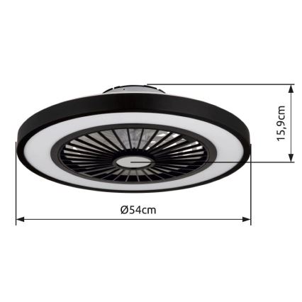 Globo - LED Zatemnitveni stropni ventilator LED/45W/230V 3000-6500K + Daljinski upravljalnik
