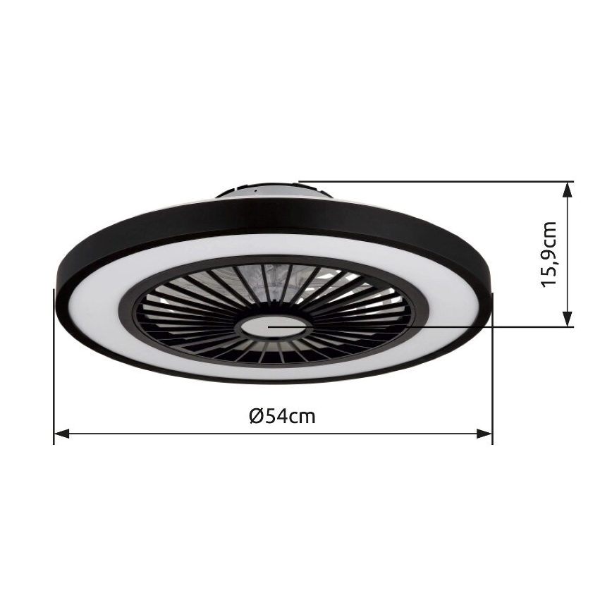 Globo - LED Zatemnitveni stropni ventilator LED/45W/230V 3000-6500K + Daljinski upravljalnik