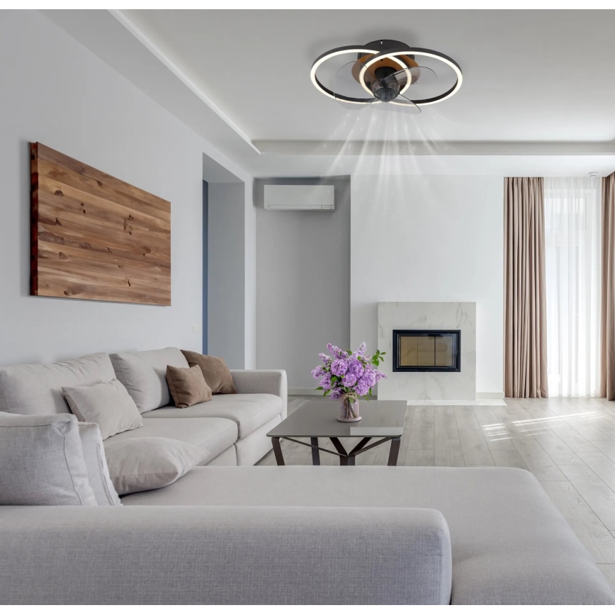 Globo - LED Zatemnitveni stropni ventilator LED/24W/230V 2700-6500K + Daljinski upravljalnik