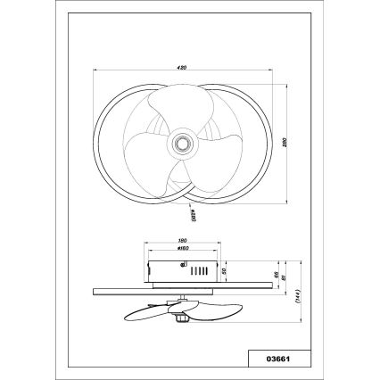 Globo - LED Zatemnitveni stropni ventilator LED/24W/230V 2700-6500K + Daljinski upravljalnik