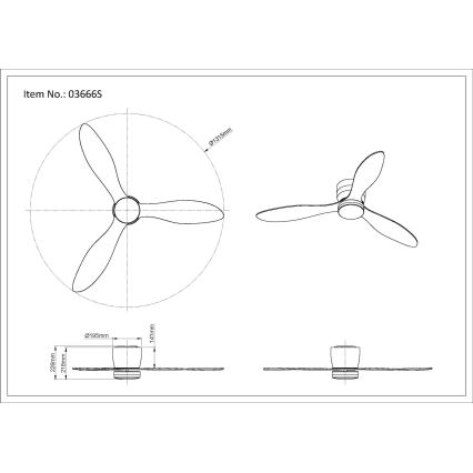 Globo - LED Zatemnitveni stropni ventilator LED/20W/230V 3000-6500K + Daljinski upravljalnik
