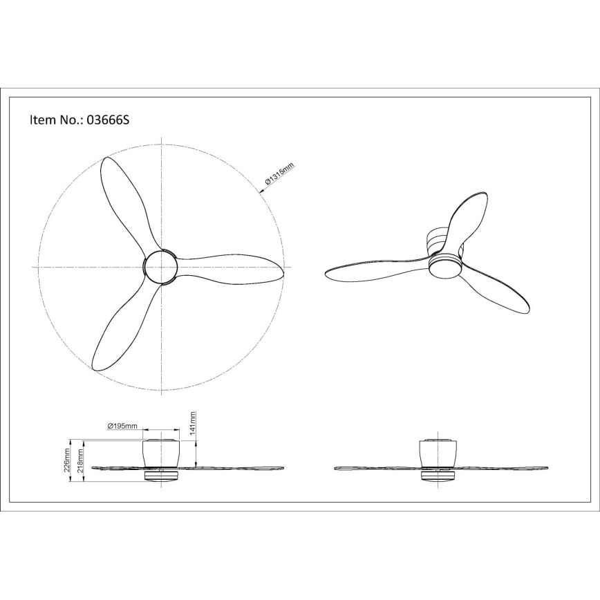Globo - LED Zatemnitveni stropni ventilator LED/20W/230V 3000-6500K + Daljinski upravljalnik