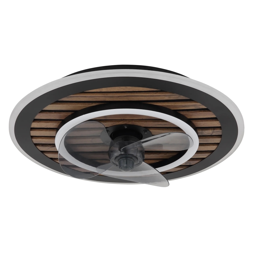 Globo - LED stropni ventilator z zatemnitvijo LED/36W/230V 2700-6000K črn + daljinski upravljalnik