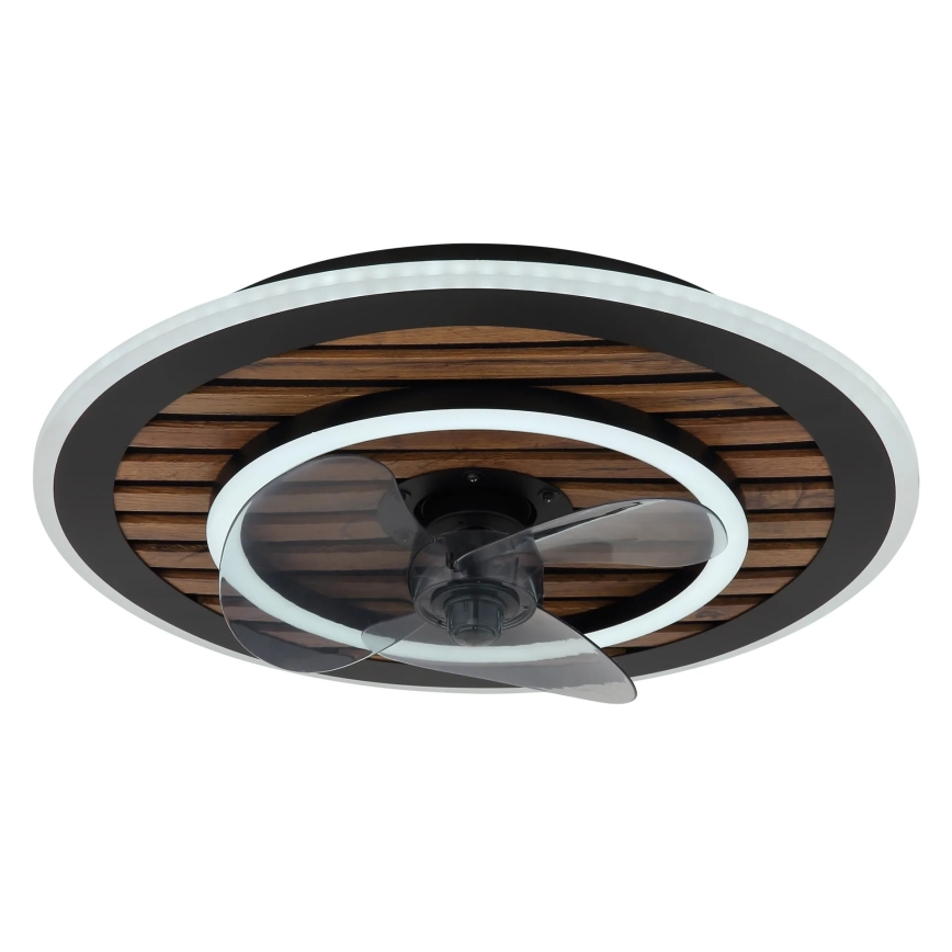 Globo - LED stropni ventilator z zatemnitvijo LED/36W/230V 2700-6000K črn + daljinski upravljalnik