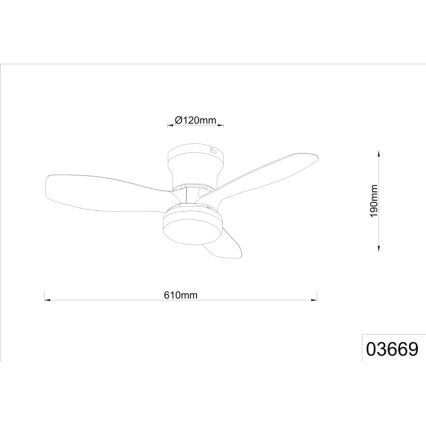 Globo - Stropni ventilator z zatemnitvijo, LED 15 W, 230 V, 2700–6500 K, črn, z daljinskim upravljalnikom
