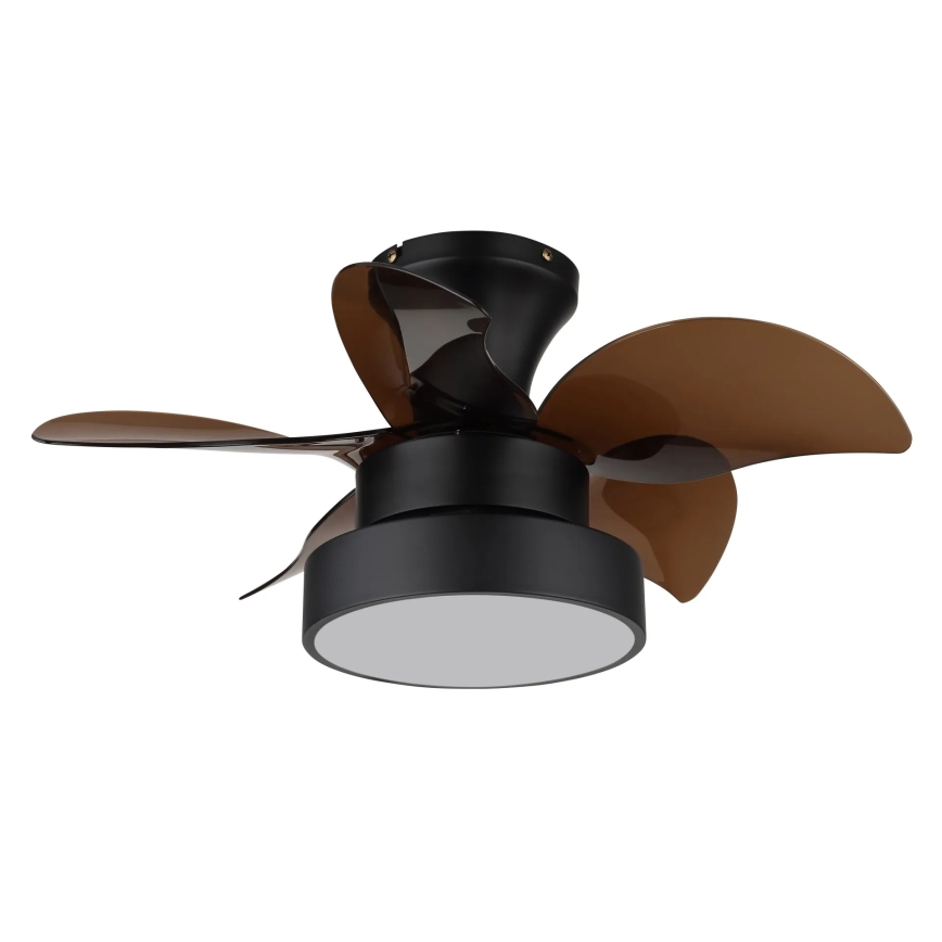 Globo - zatemljiv stropni LED ventilator 22W/230V 3000/4500/6000K, rjave barve + daljinski upravljalnik