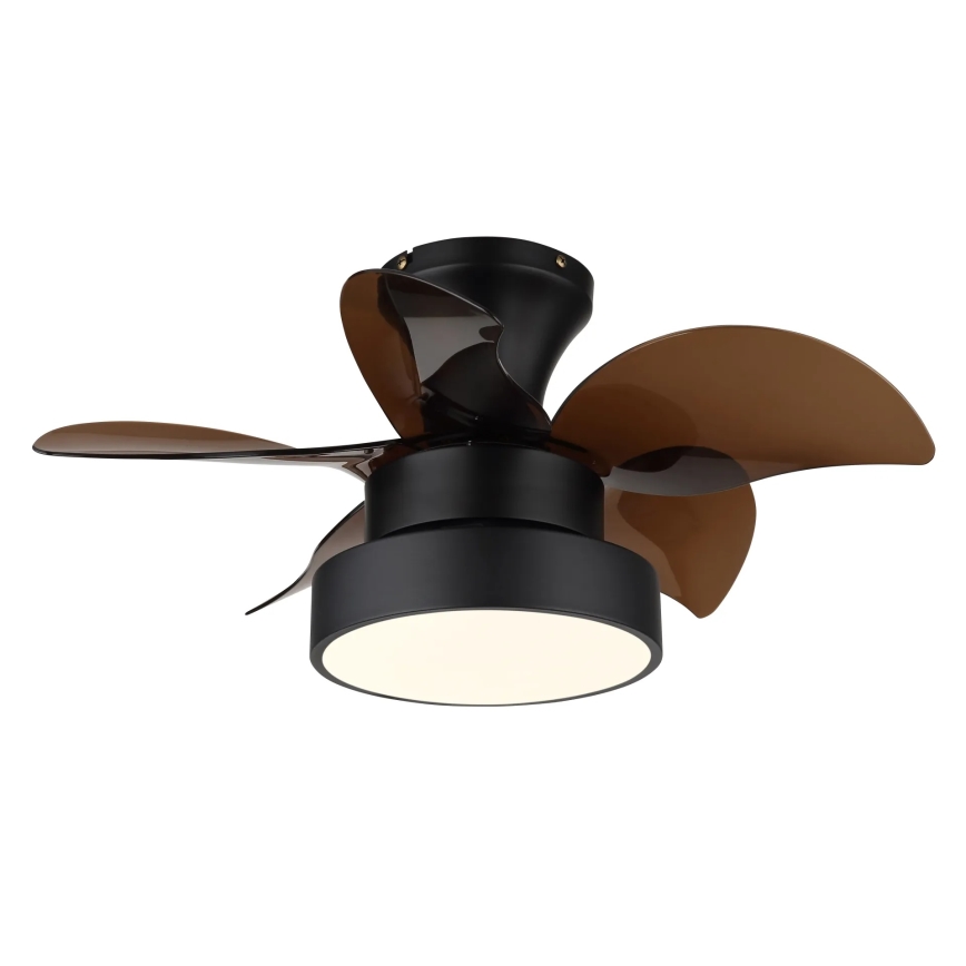 Globo - zatemljiv stropni LED ventilator 22W/230V 3000/4500/6000K, rjave barve + daljinski upravljalnik