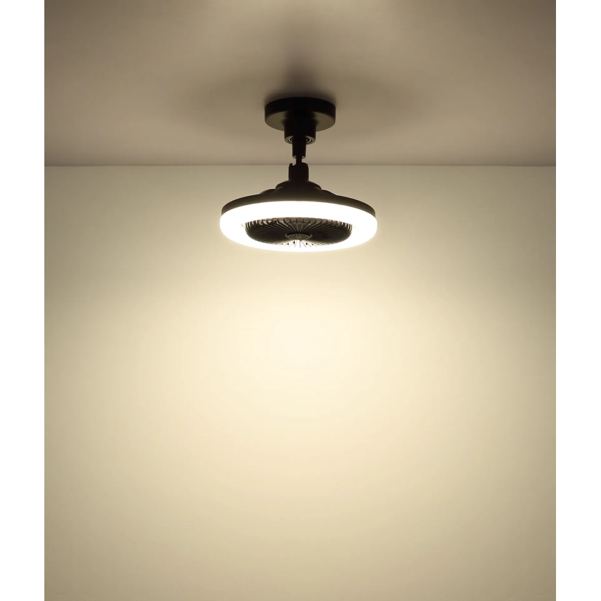 Globo - zatemljiv LED stropni ventilator LED/20W/230V 3000-6500K črna + daljinski upravljalnik