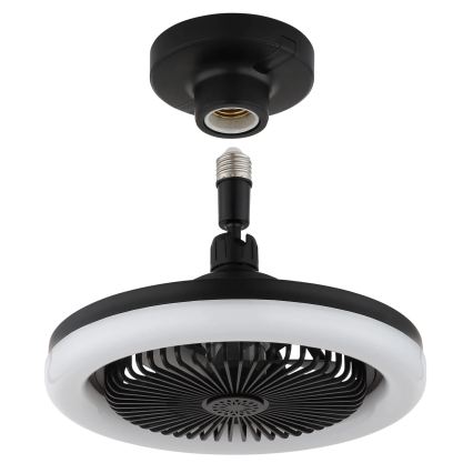 Globo - zatemljiv LED stropni ventilator LED/20W/230V 3000-6500K črna + daljinski upravljalnik