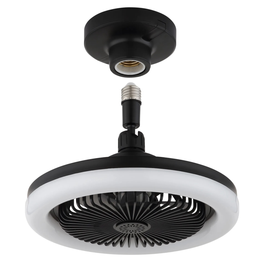 Globo - zatemljiv LED stropni ventilator LED/20W/230V 3000-6500K črna + daljinski upravljalnik