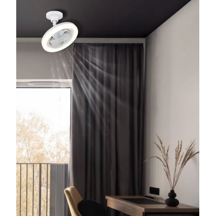 Globo - Zatemljiv LED stropni ventilator LED/20W/230V 3000-6500K bel + daljinski upravljalnik