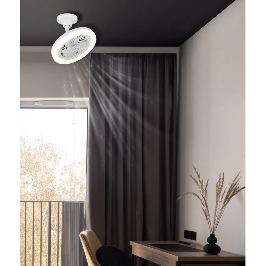Globo - Zatemljiv LED stropni ventilator LED/20W/230V 3000-6500K bel + daljinski upravljalnik