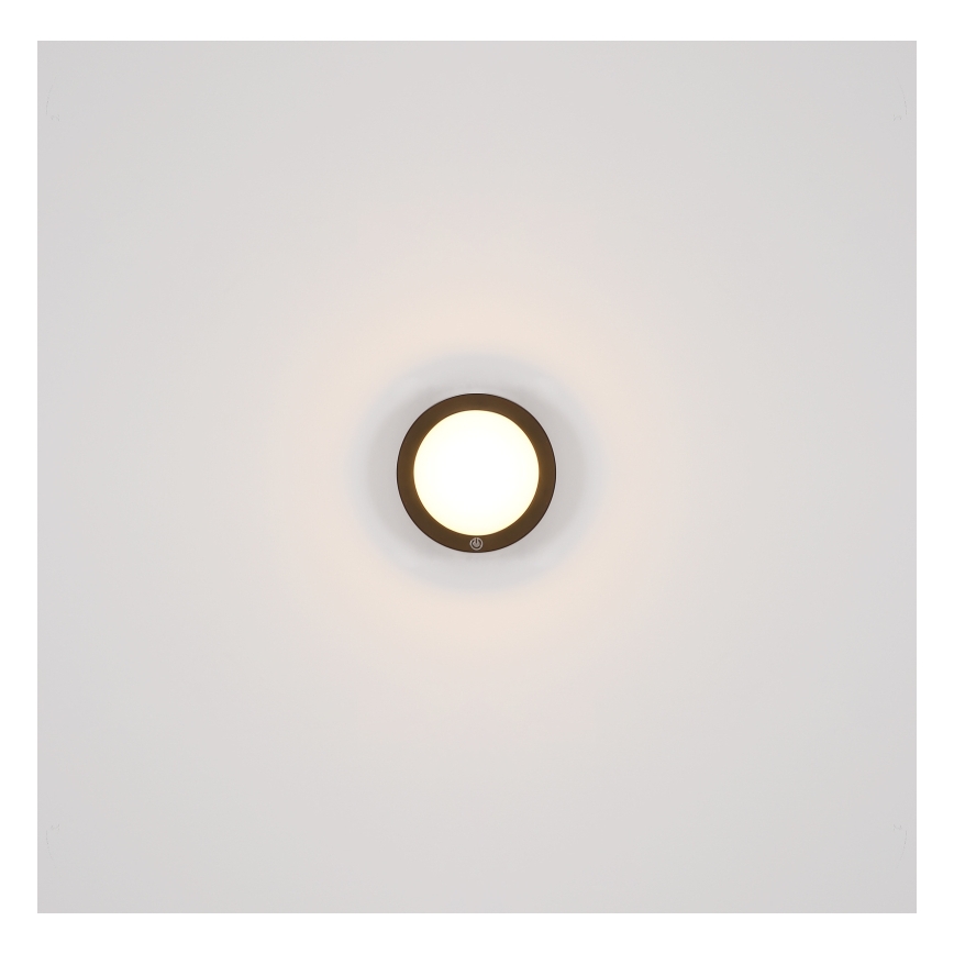 Globo - LED polnilna stenska svetilka na dotik LED/1,2W/3,7V premera 15 cm 1800 mAh črna