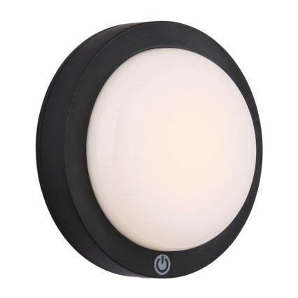 Globo - LED polnilna stenska svetilka na dotik LED/1,2W/3,7V premera 15 cm 1800 mAh črna