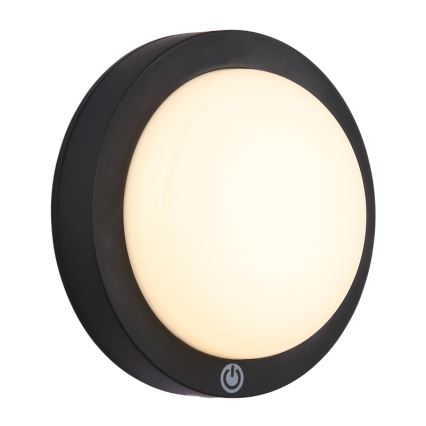 Globo - LED polnilna stenska svetilka na dotik LED/1,2W/3,7V premera 15 cm 1800 mAh črna