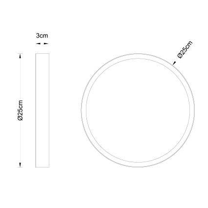 Globo - LED Stropna svetilka LED/15W/230V pr. 25 cm