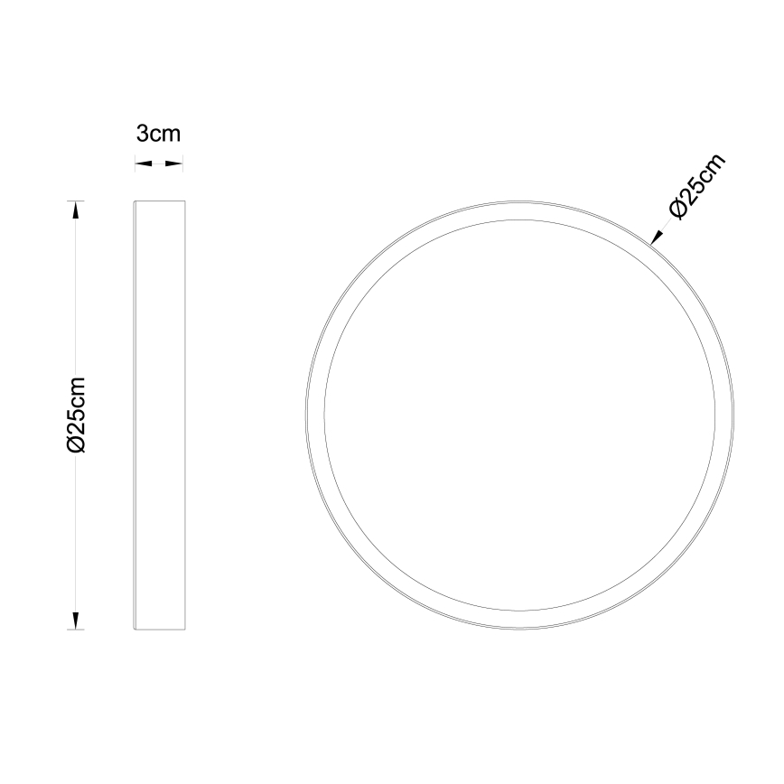 Globo - LED Stropna svetilka LED/15W/230V pr. 25 cm