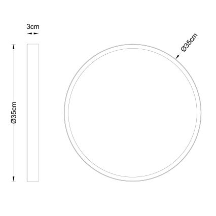 Globo - LED Stropna svetilka LED/22W/230V pr. 35 cm