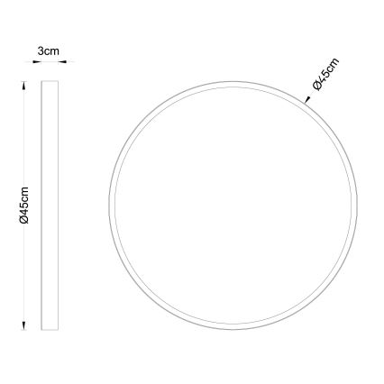 Globo - LED Stropna svetilka LED/30W/230V pr. 45 cm