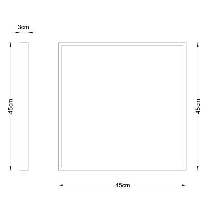 Globo - LED Stropna svetilka LED/30W/230V 45x45 cm